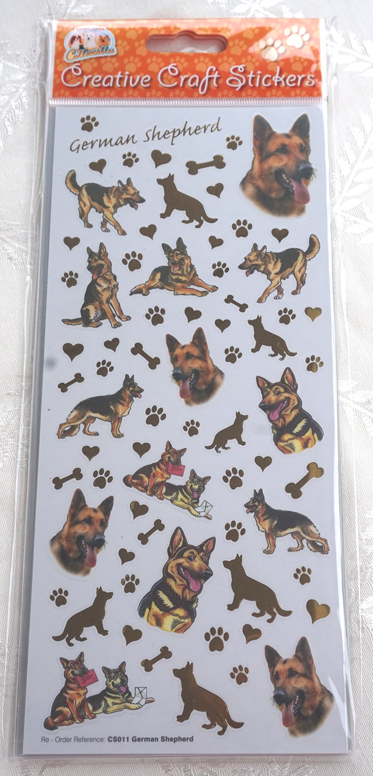 Faithful Friends Dog Breed Craft Stickers - German Shepherd Alsation - For Scrapbooking, Card Craft Etc