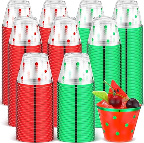 Miniatura 1 de Uiifan 100 vasos de plástico transparente de 9 onzas, vasos desechables con adornos dorados, copas de vino de plástico, copas de cóctel, vasos para