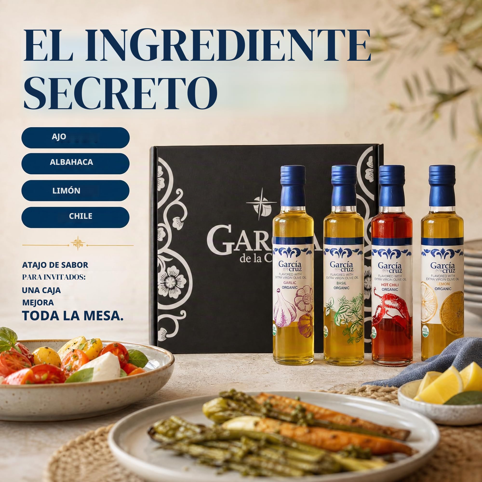 GARCÍA DE LA CRUZ Aceite de Oliva Virgen Extra Ecológico Aromatizado 250 ml