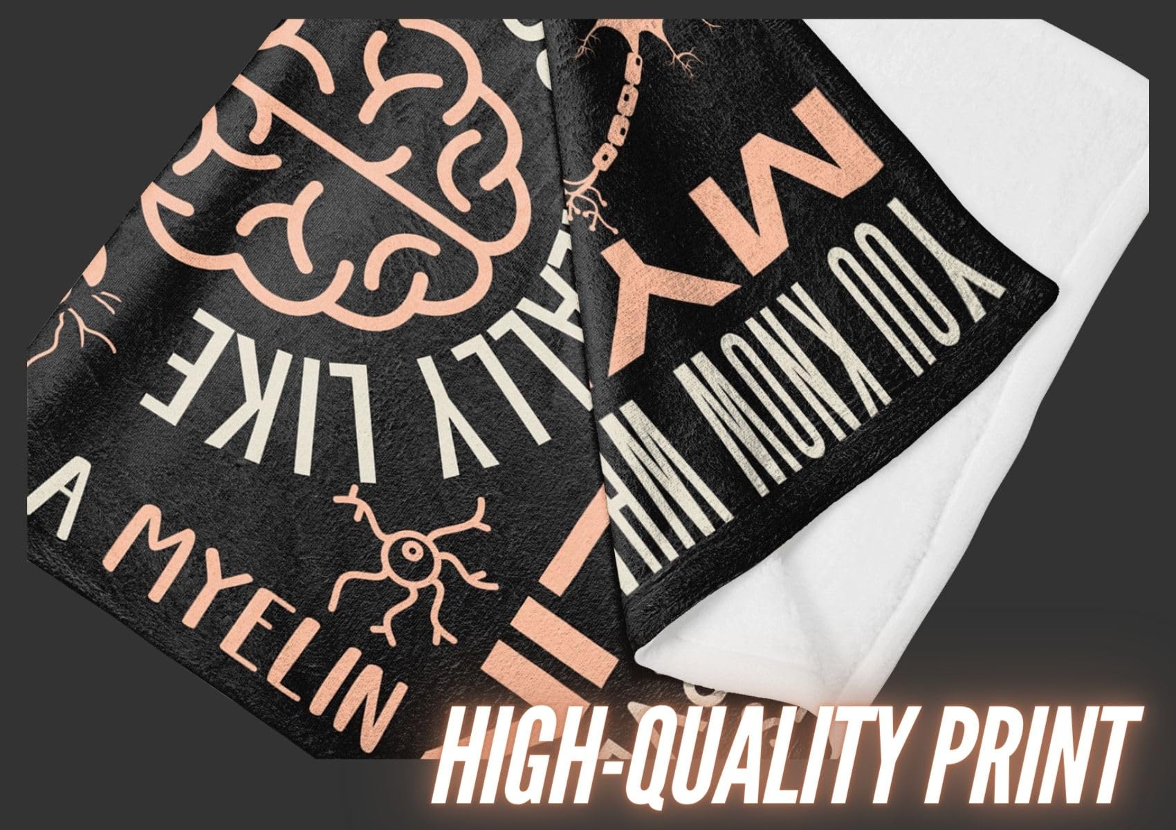 Huglanket Neuroscience Gifts Blanket, Neurons Flannel Throw Blanket for Neuroscientists, Neurologists, Pharmacists, Brain Science Funny Unique Birthday 50"*65"