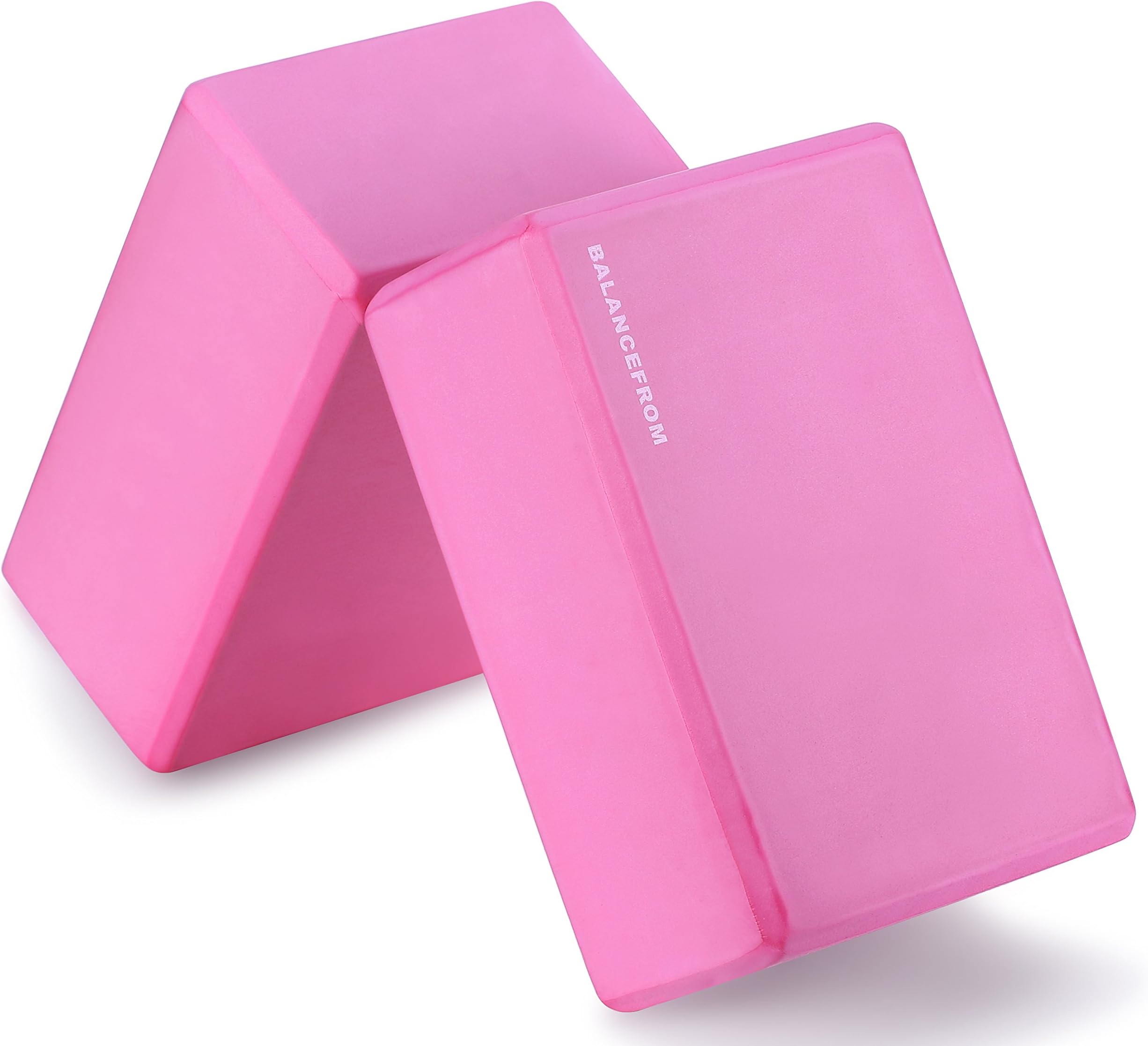 'Signature Fitness Set of 2 High Density Yoga Blocks, 9''x6''x4'' Each, Pair, Multiple Colors'