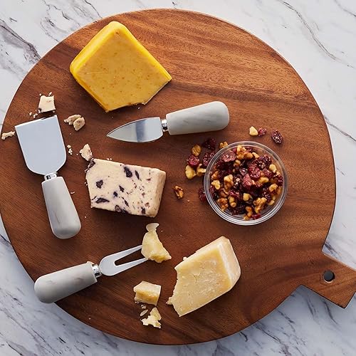 Miniatura 2 de Sur La Table Juego de cuchillos de queso de mármol blanco