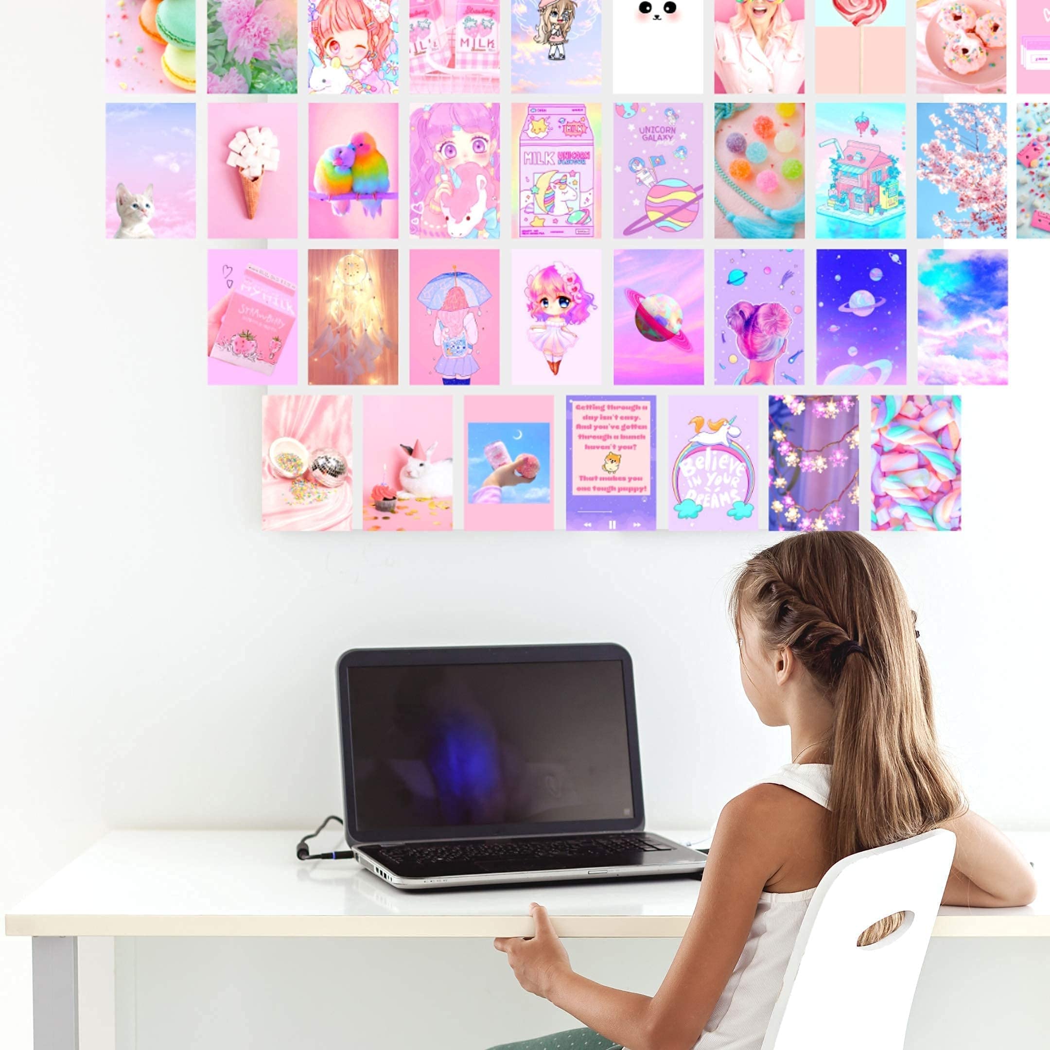 JACK MEETS KATE 50pcs Kawaii Room Decor Pink Aesthetic Room Decor for