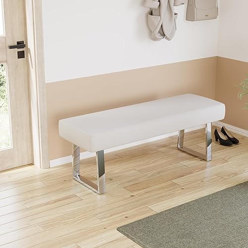 Miniatura 6 de JIEXI Bedroom Bench, Bed end upholstered Bench, Indoor Corner Small Footstool with Metal Legs, for Kitchen entryway Dining Room and Living Room