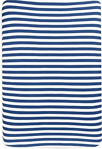 Miniatura 9 de Pack n Play Sheets – Paquete de 4 sábanas de primera calidad – 100% algodón de punto de jersey súper suave, colchón portátil para cuna, corralito de