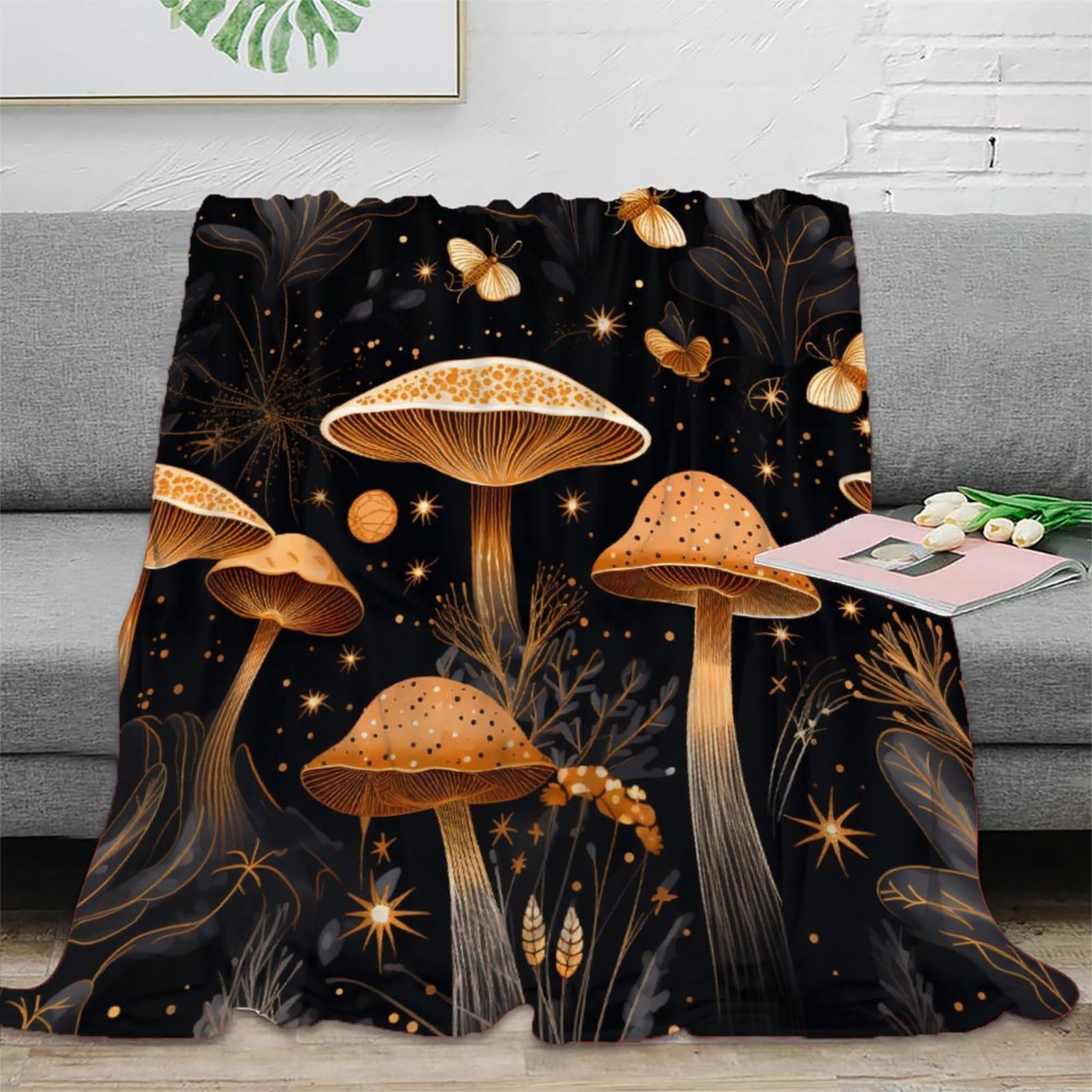 Couverture flanelle 3D plantes ChamCochonsnon cadeau douillet enfant