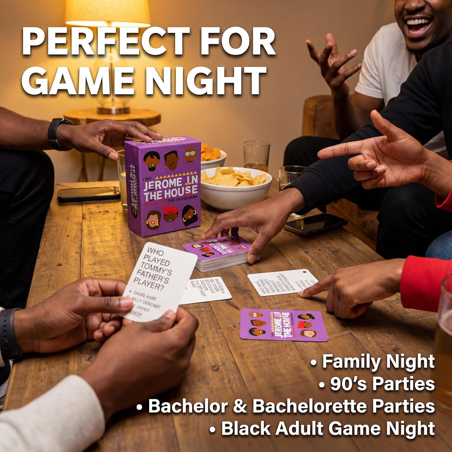 Jerome in The House Family Martin Trivia Party Card Game from The 90's TV Show If You Know The Saying This is for You Fun Game for Everyone Great at Black 90's Parties Game Night Fun (Family)