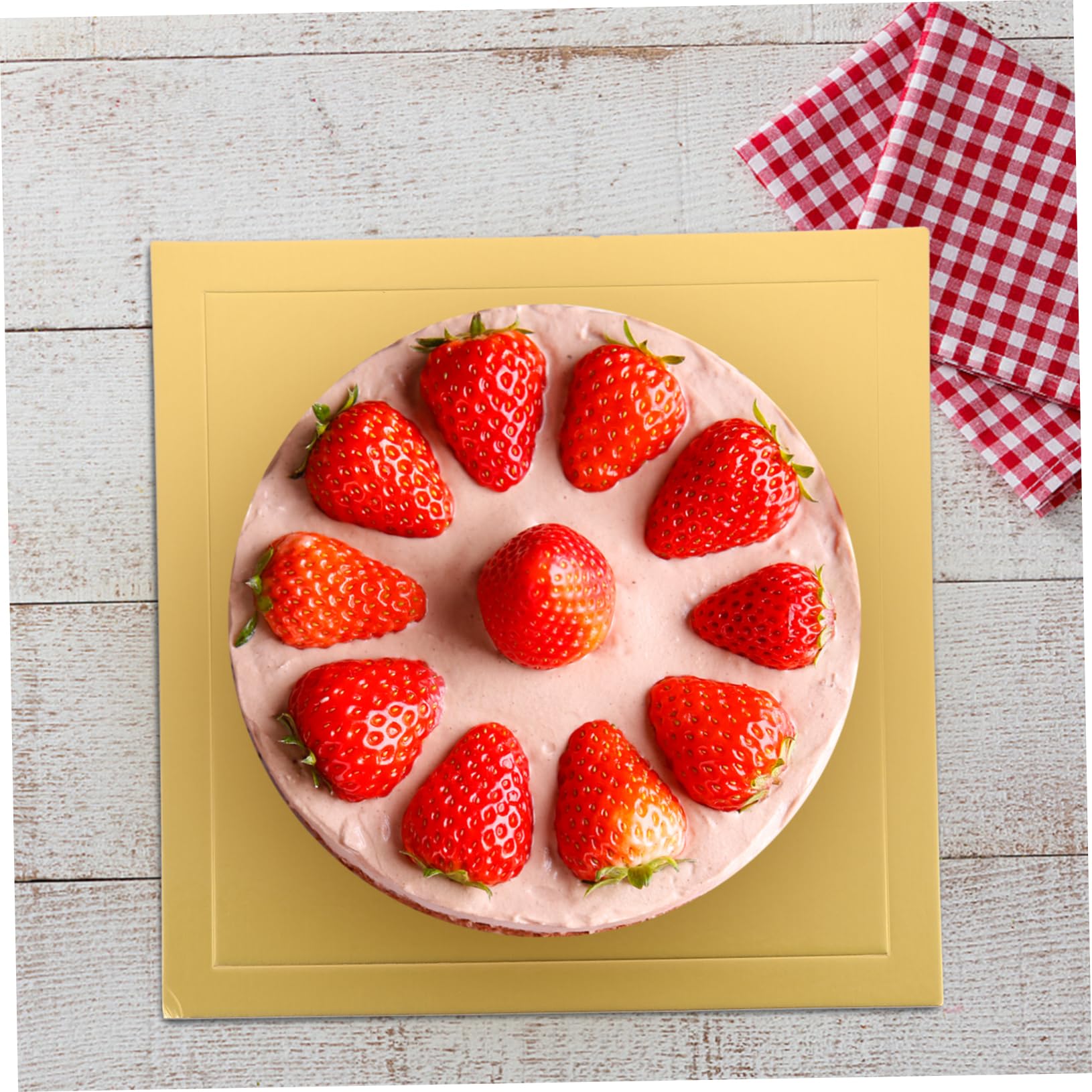 AUTSUPPL 10pcs Square Cake Board Grease Resistant Cardboard Base for Cake Display for Birthday Parties and Desserts Lightweight and Smooth Edging