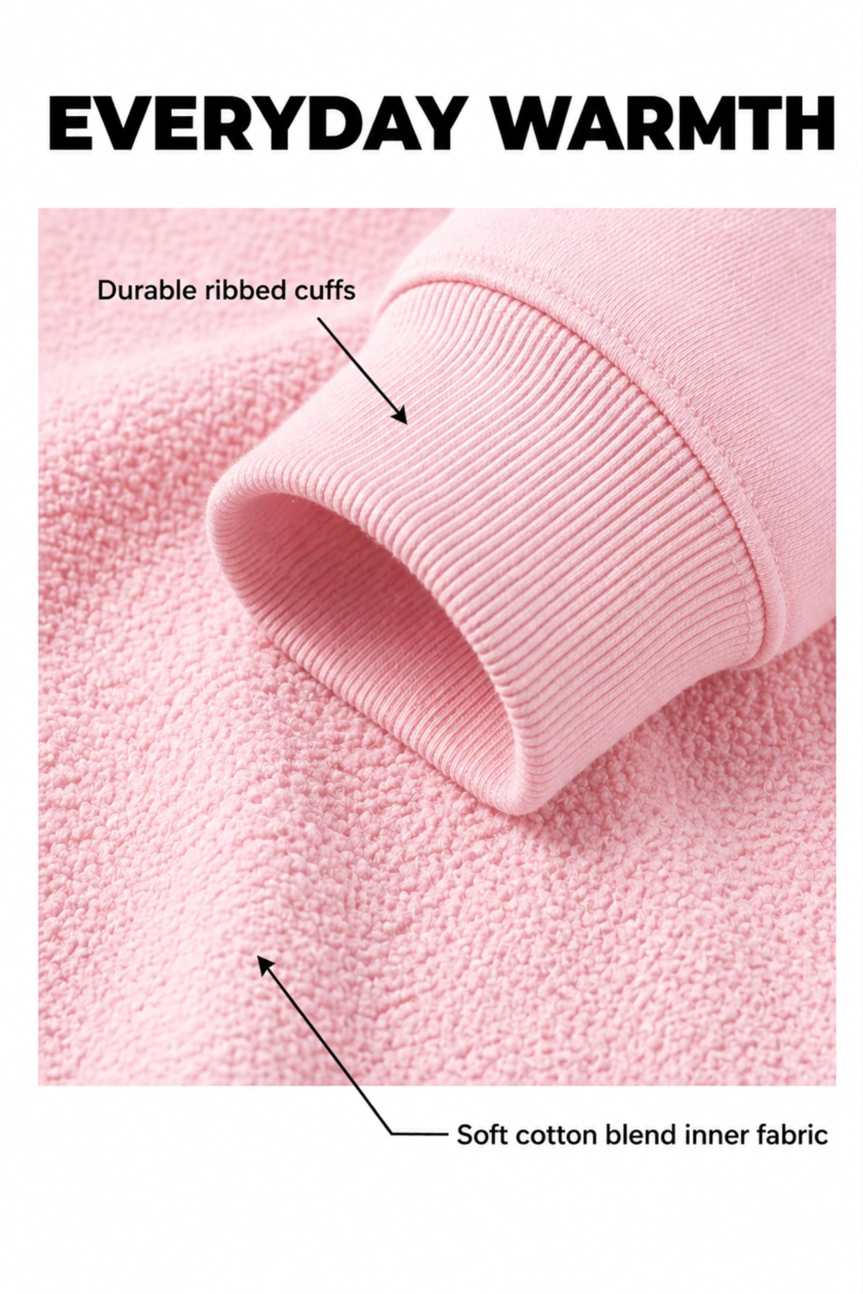 Felpa con cappuccio da donna in pile a maniche lunghe da donna, con cappuccio, oversize, morbida e calda, con tasca frontale, con coulisse, per donne nel Regno Unito, Rosa confetto, L