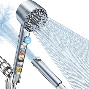 FEELSO Filtered Shower Head with Handheld, High Pressure Shower Filter Head