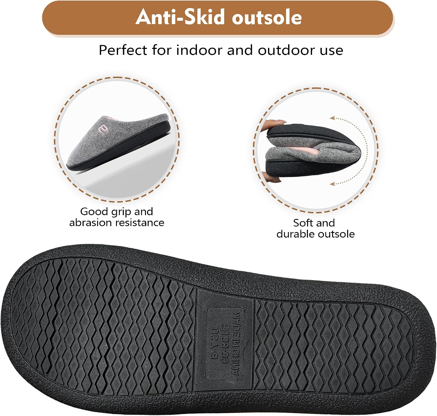 Flexwin House Slippers for Women, Memory Foam Bedroom Slippers, Women House Shoes Indoor Outdoor