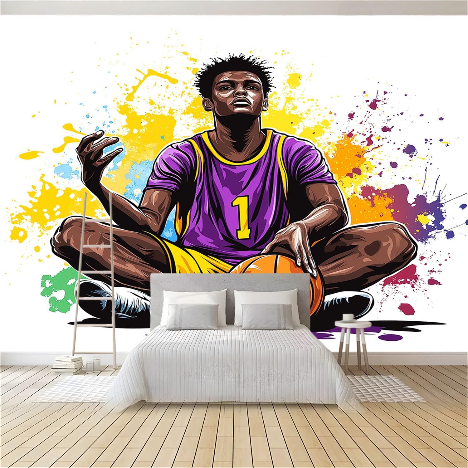 Fototapeta do sypialni, anime, sport, koszykówka, fototapeta 3D, efekt 350 x 256 cm, tapeta z włókniny, nowoczesna tapeta odporna na promieniowanie UV, tapeta ścienna, do salonu, dla chłopców