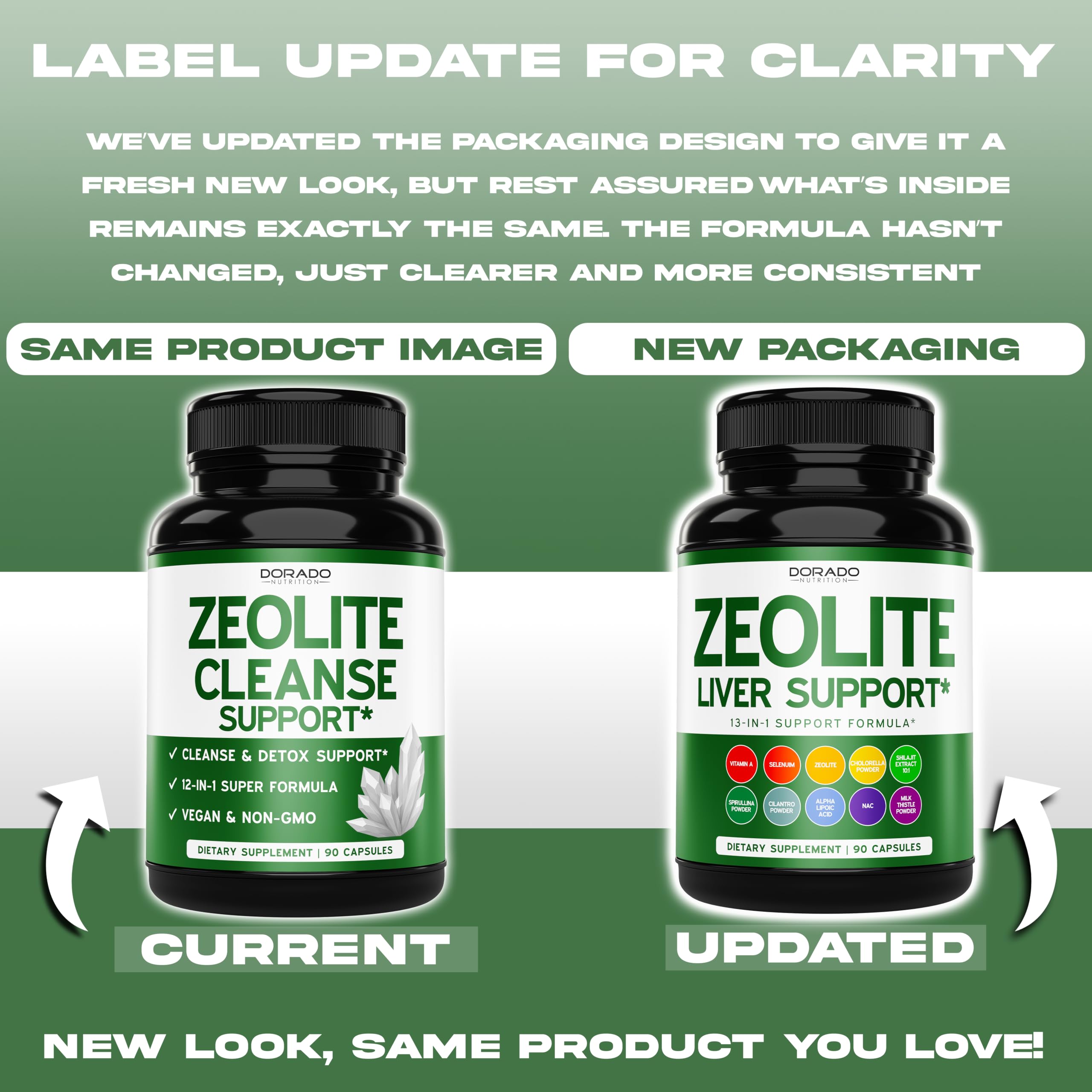 Zeolite Detox for Adults (12 in 1 Formula - Milk Thistle, Alpha Lipoic Acid, N-Acetyl-L-Cysteine, Spirulina Powder & More) Zeolite Cleanse Supplement - Immune Support for Adults - 90 Vegan Capsules — Amazon image 4