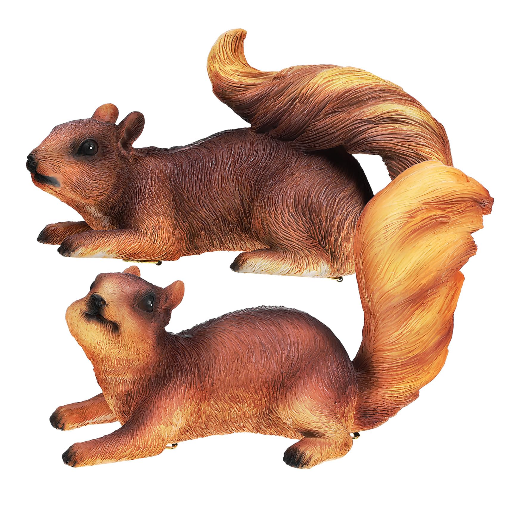 Mipcase 2 Pièces Figurines Écureuils Résine Décorations Extérieures Animaux Adorables pour Jardin et Intérieur de Statues Réalistes pour de Votre Espace