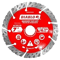 Vista 14 de Diablo Diamond Segmented Turbo Masonry Cut-Off Blade for Concrete, Brick and Block - 6" Diameter, 2.4mm Kerf, 10,150 Max RPM - DMADST0600