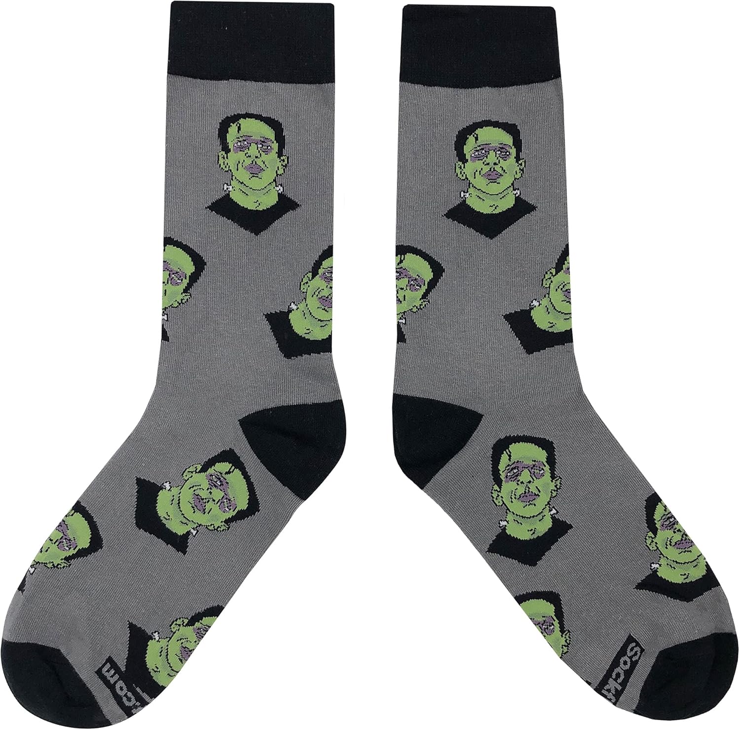 Frankenstein Dress Socks Funny Novelty Crazy Fun Design Men Size 8-12 Cotton Casual Crew Colorful Funky Fancy Socks Gift for Men - Image 2