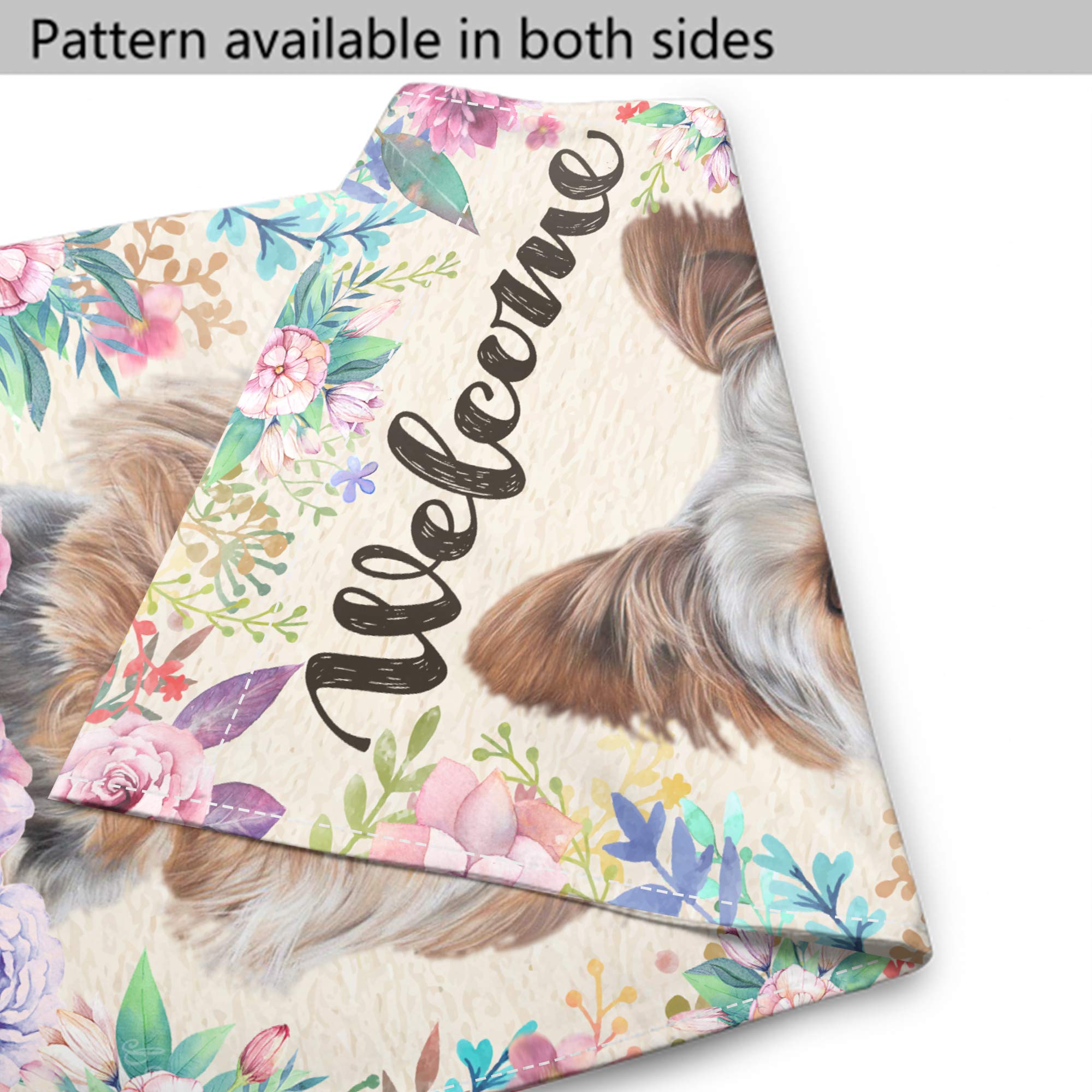 Gartenflagge Yorkshire Terrier Mit Feen-Motiv – Doppelseitige Outdoor-Flagge Für Terrasse & Vorgarten (30,5 X 45,7 Cm)