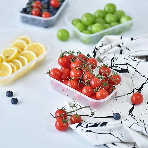 Miniatura 9 de Paquete de 50 recipientes de almacenamiento de alimentos para congelador de 17 onzas, contenedor de comida delicatessen, contenedor de plástico con