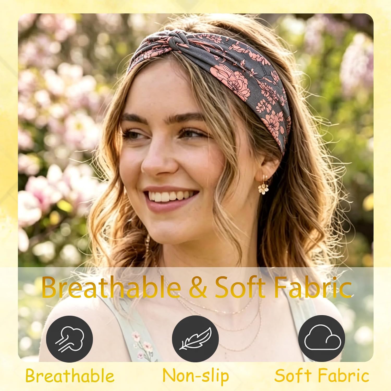 6 Pcs Boho Headbands for Women Short Twist African Style Hair Bands image 5