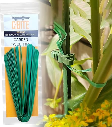 Lazos para plantas de 12 pulgadas | Bridas flexibles resistentes para jardinería | Aseguran tomates, enredaderas y ramas | Lazos de jardinería