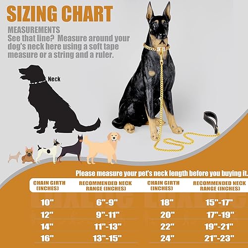 Miniatura 6 de Collar de cadena para perro, collar dorado de 0.394 pulgadas con eslabones cubanos de acero inoxidable con hebilla de diamante de circonita cúbica,
