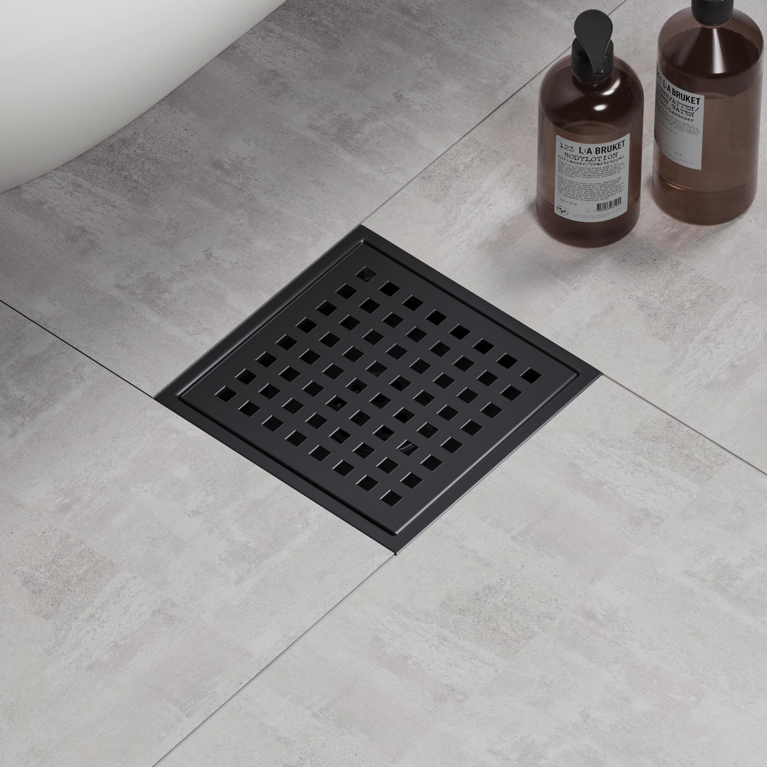 Buy 6 Inch Square Shower Drain, Stainless Steel High Flow Shower Drain