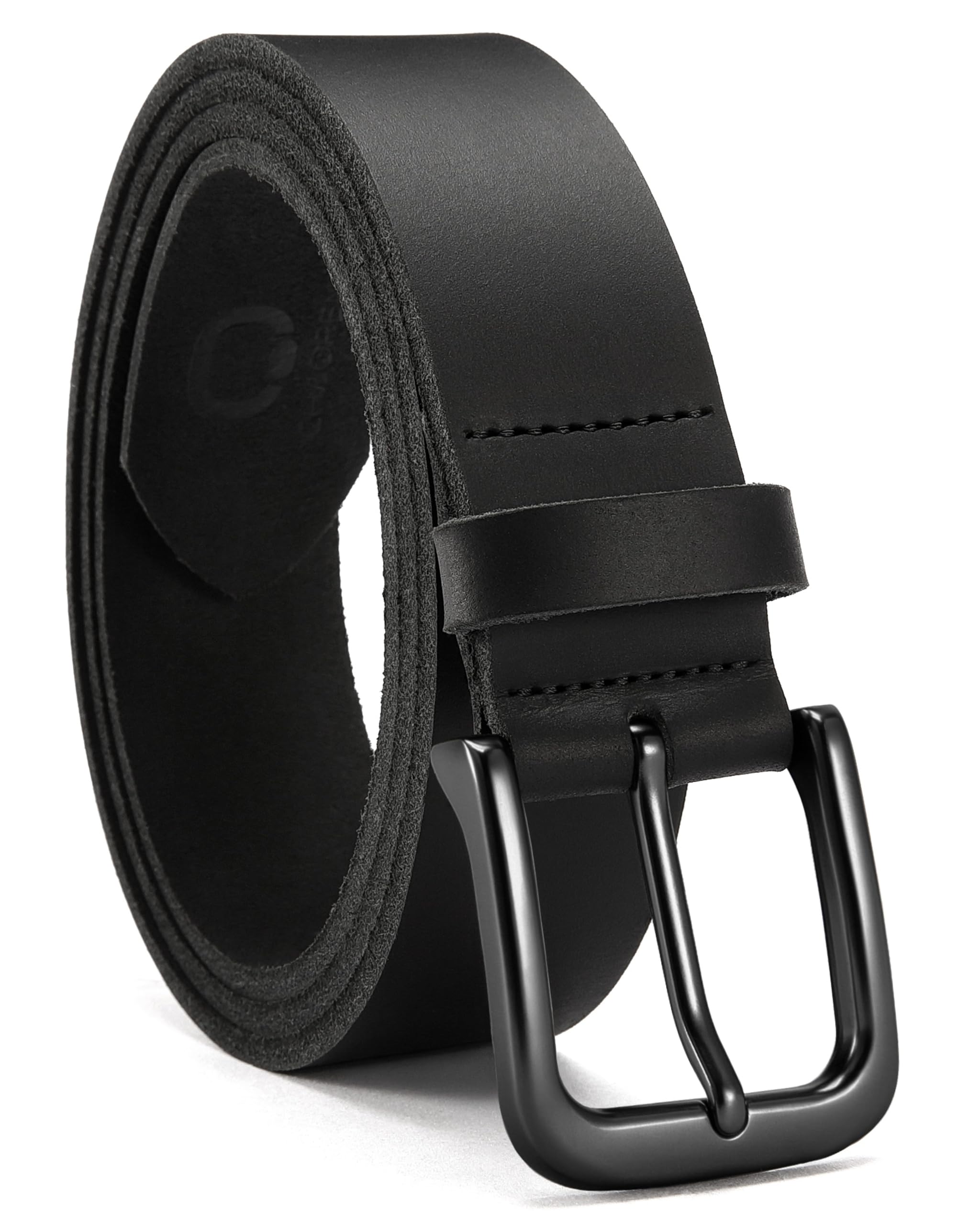 CHAOREN Mens Belts Casual for Jeans - Full-Grain Leather, Durable Cowhide