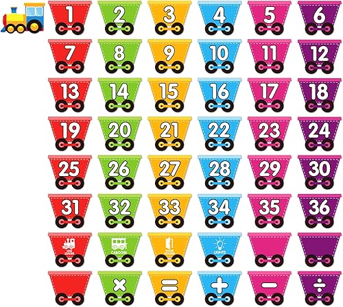 D4DREAM Calcomanías de números para el aula, 48 unidades de 4.5 pulgadas, puntos de línea para piso de aula, autoadhesivos, marcadores de números de