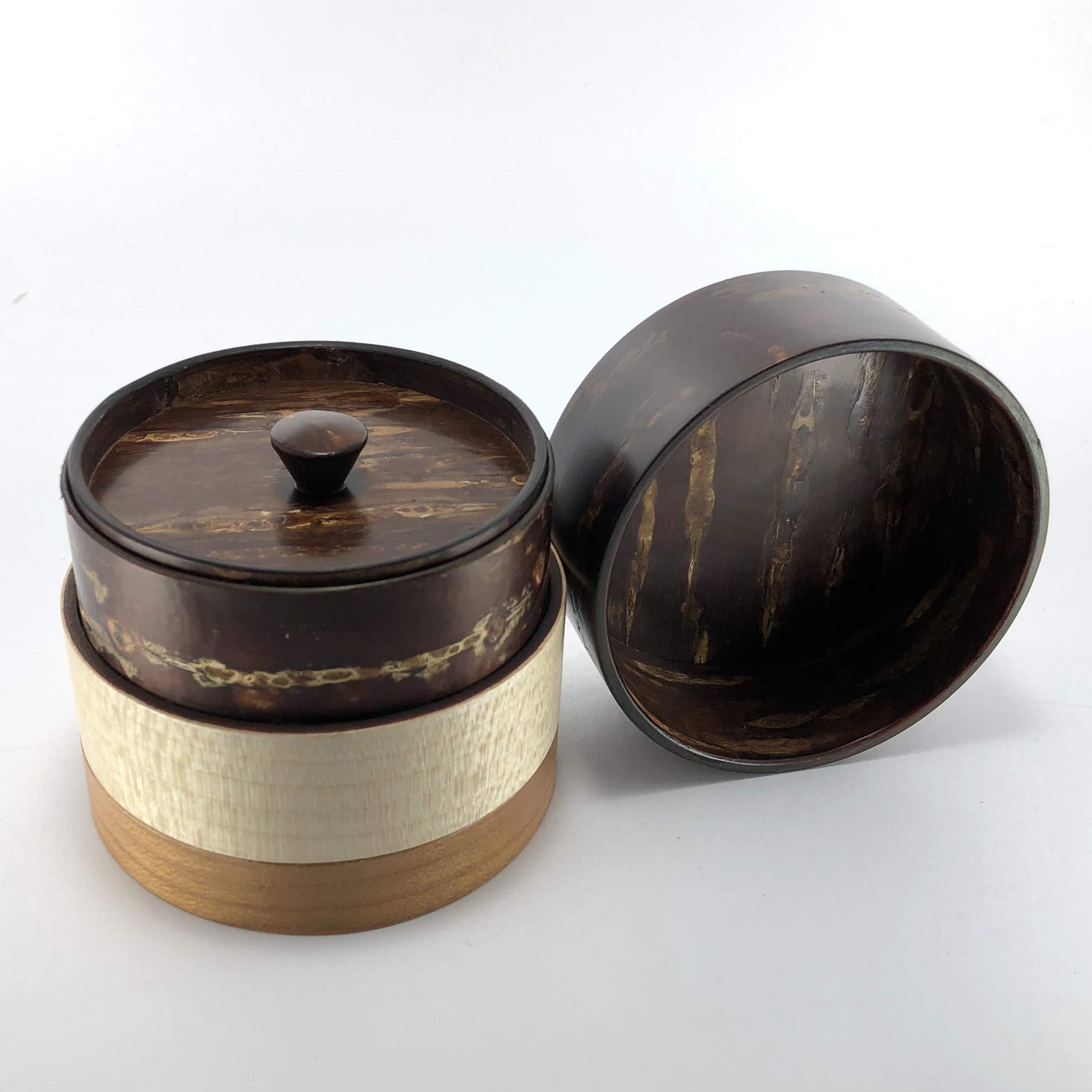 Amazon｜藤木伝四郎商店 輪筒3色 茶筒 無地皮 37241 直径8.2cm、高さ