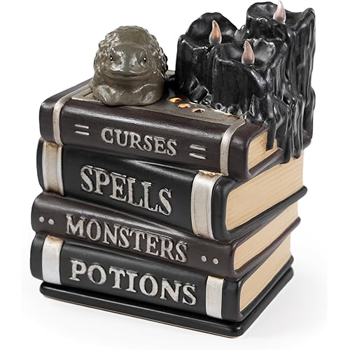 Scentsationals Wax Melt Warmer, Wax Warmer for Scented Wax Melts - Halloween Collection Book of Spells - Candle Wax Melter for Fragrance Cubes and Tarts