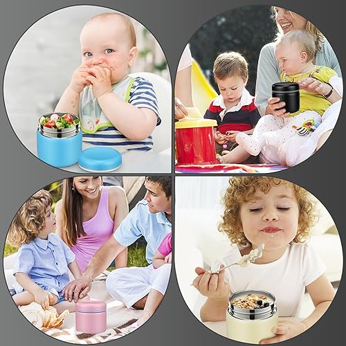 Miniatura 7 de Termo de sopa de 8 onzas para niños calientes, boca ancha, aislado, al vacío, contenedor de comida para niños, tarro térmico de comida para niños, a