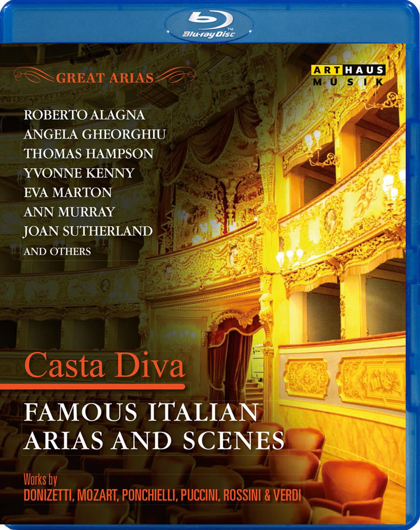 Wolfgang Amadeus Mozart, Giuseppe Verdi, Giacomo Puccini, Gioachino Rossini, Vincenzo Bellini, Gaetano Donizetti, Amilcare Ponchielli: Great Arias Casta Diva [Blu-ray]