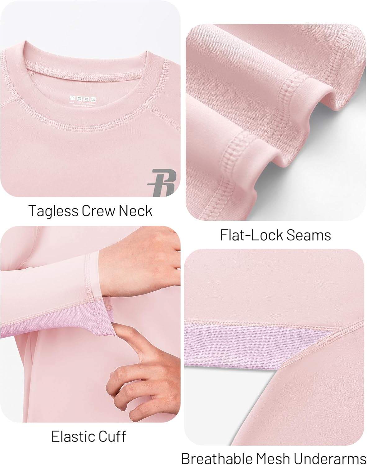 Runhit UPF 50+ Boys Swim Shirt, Rash Guard for Boys Long Sleeve, Youth Kids UV Sun Protection Shirt for Beach Surf Hiking - Image 3