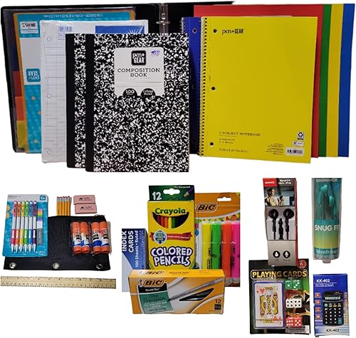 Paquete de suministros escolares definitivos para secundaria, secundaria y universidad