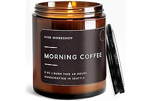 Morning Coffee Natural Soy Wax Scented Candle - Aromatherapy Candle for Relaxation