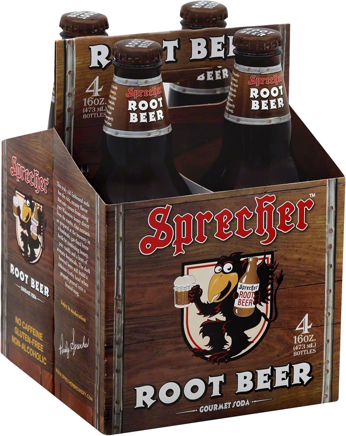 Sprecher Root Beer 4-Pack, 64 oz Bottles - Great Tasting Craft Soda for Root Beer Lovers