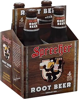 Sprecher Root Beer 4-Pack, 64 oz Bottles - Great Tasting Craft Soda for Root Beer Lovers