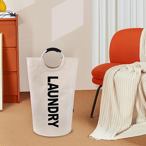 Miniatura 7 de Twira Cestas de lavandería Pro XL de 115 L, cesta de lavandería que se mantiene bien, bolsa de lavandería con asas acolchadas, cesta impermeable