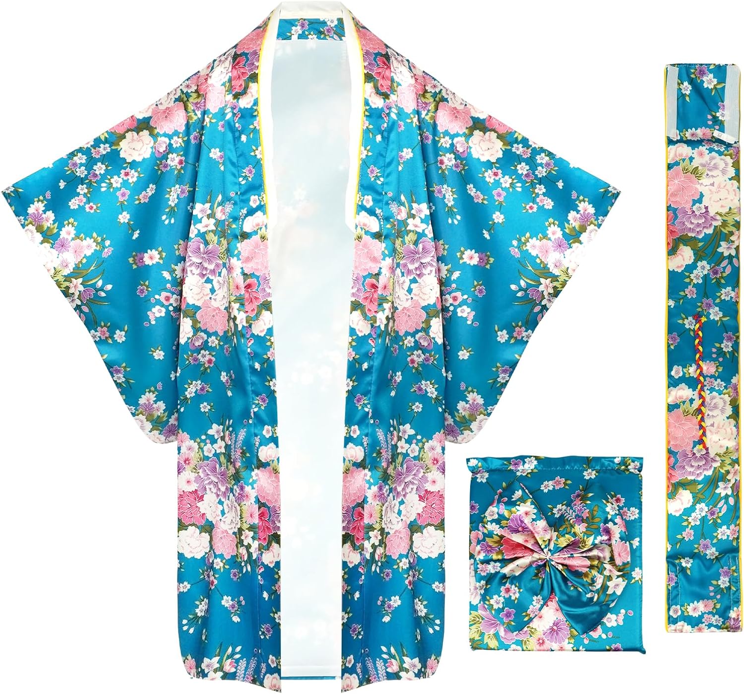Japanese Kimono Dress for Girls Kids Anime Cosplay Halloween Costume Fancy Robe - Image 5