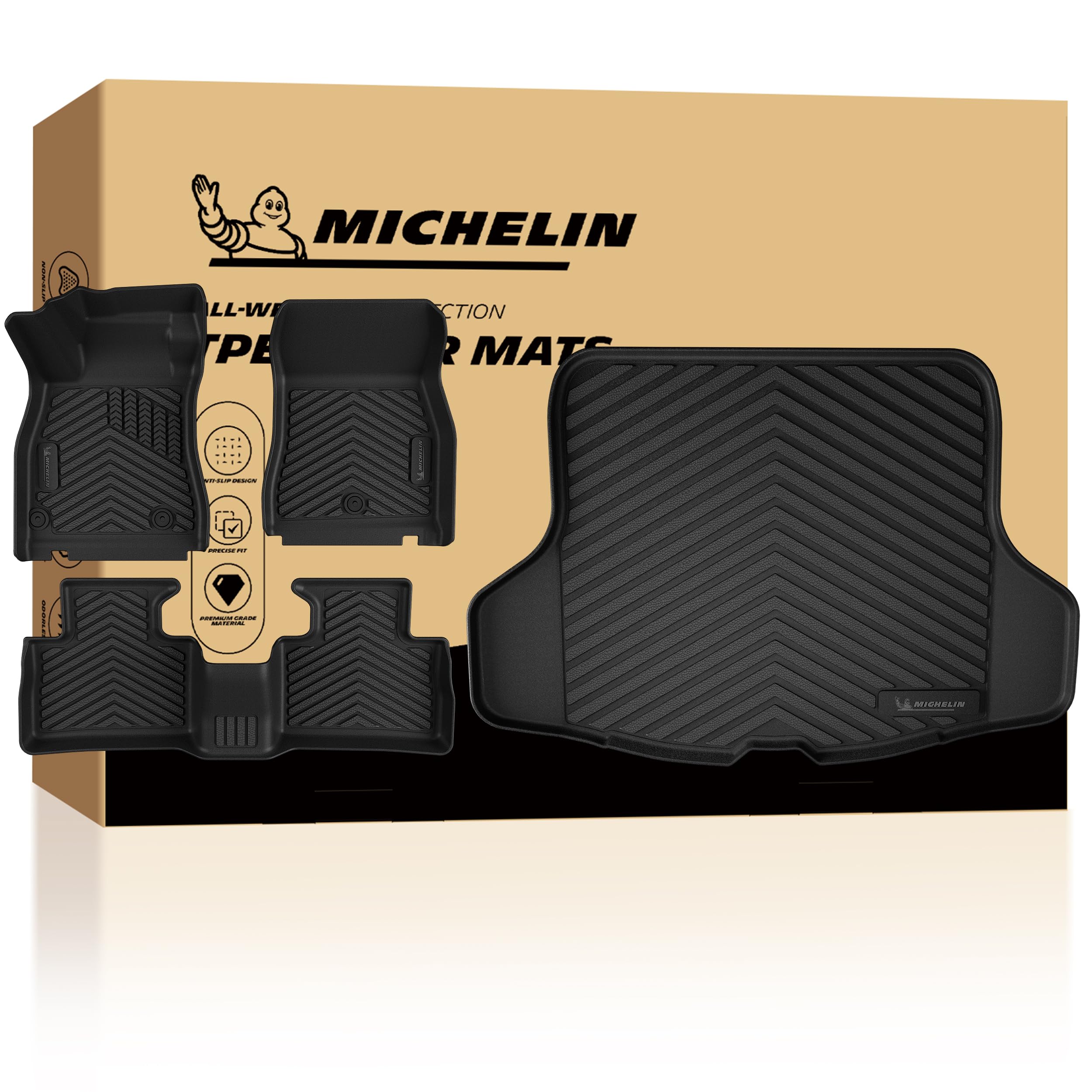 Michelin Vehicle Mats for 2026-2027 Nissan Sentra Floor Mat &amp; Trunk Mat