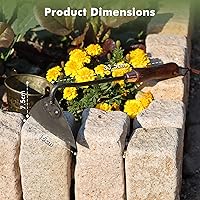 Vista 5 de Restmo Herramienta de jardín de azada resistente, adecuada para su uso en suelos duros, azada de jardín gruesa para desmalezar, cavar zanjas