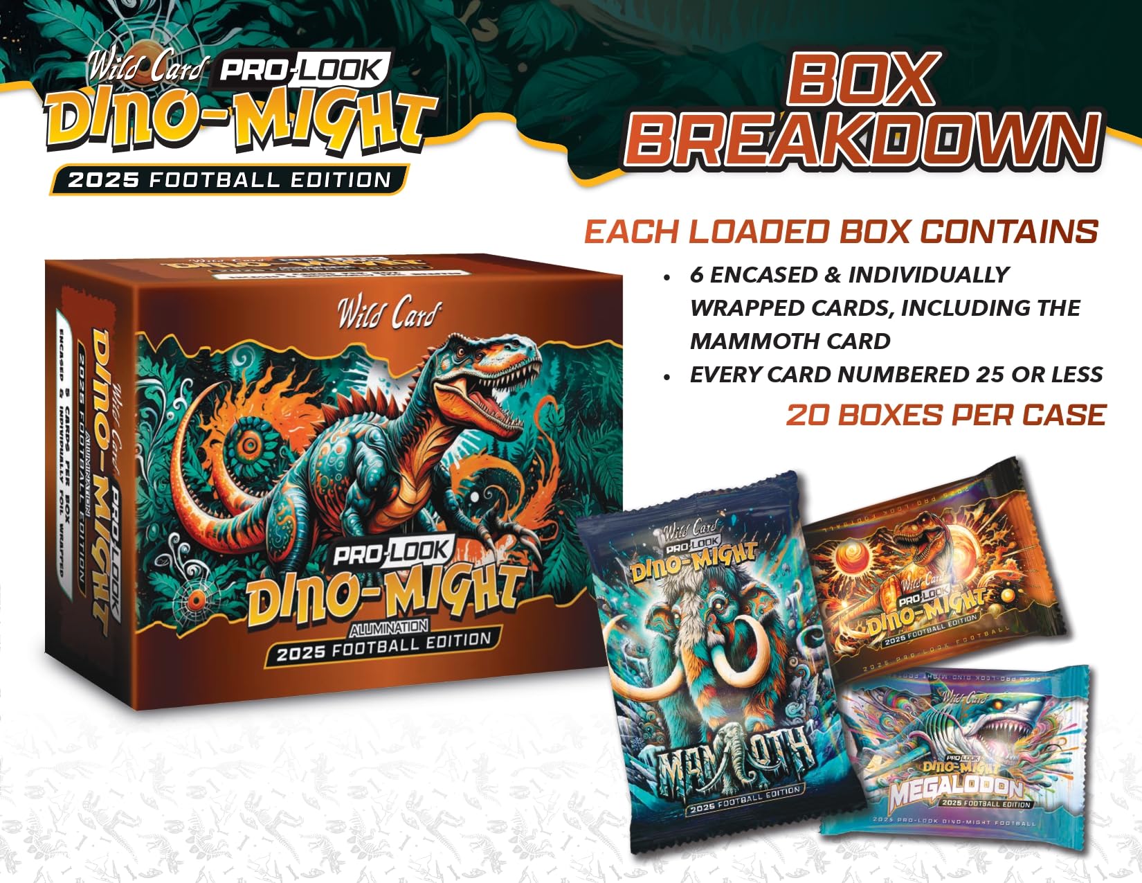 Amazon.com: 2025 Wild Card Dino-Might Football Hobby Trading Card