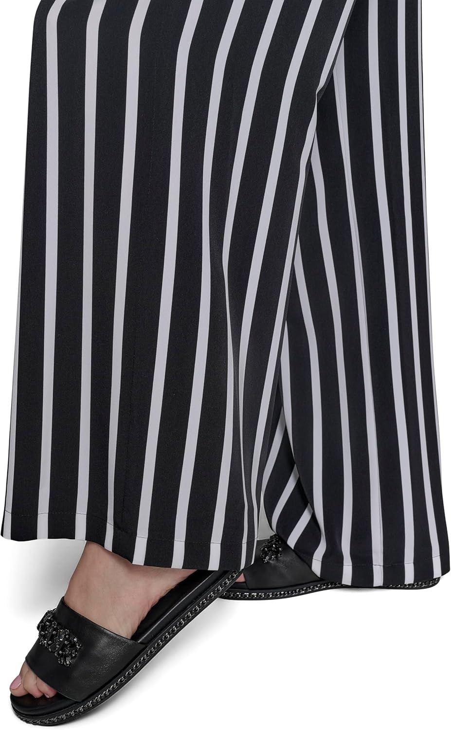 Karl Lagerfeld Womens Soft Everyday Striped Casual Pant - Image 4