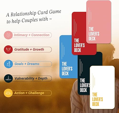 Miniatura 2 de The Lovers Deck - Juego de cartas para parejas  Profundiza la conexión y la intimidad, fortalece los sueños y objetivos mutuos + inspírate junto con