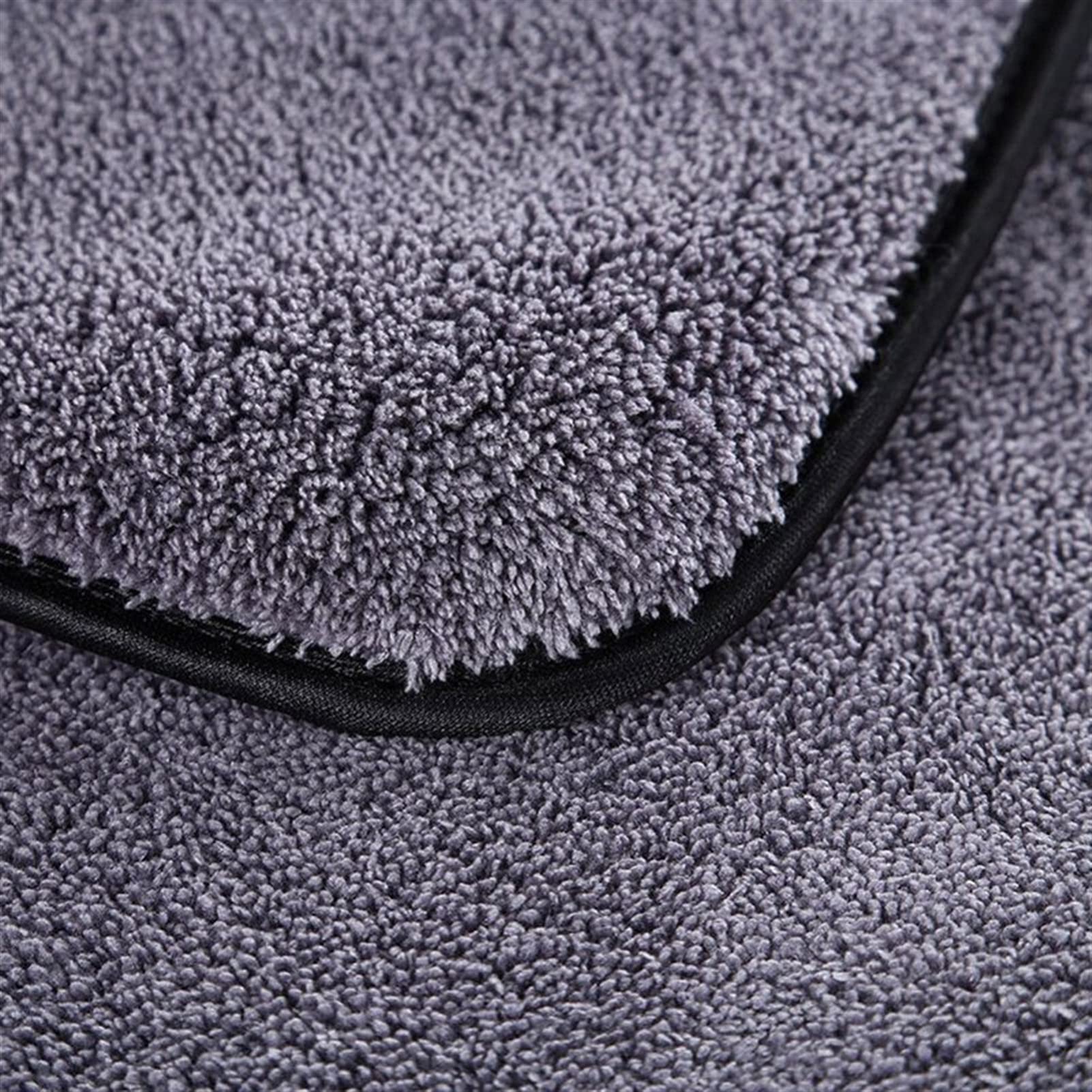 3pcs/set Car Wash 1200G.SM Car Detailing Toalla de microfibra Limpieza de autos Secado Grueso Lavado de autos Trapo para el cuidado de la cocina del automóvil Paño (Color : Grey, Material : Coral Fl