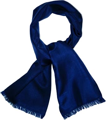 Royal Silk Mens Premium Silk Cashmere Neck Scarf with 100% Silk Lining 6 x 40 - 6 Classic Shades from