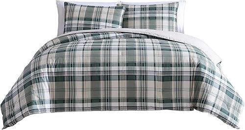 Miniatura 6 de Eddie Bauer - Juego de funda de edredón tamaño Queen, ropa de cama reversible de algodón con fundas a juego, juego de ropa de cama a cuadros