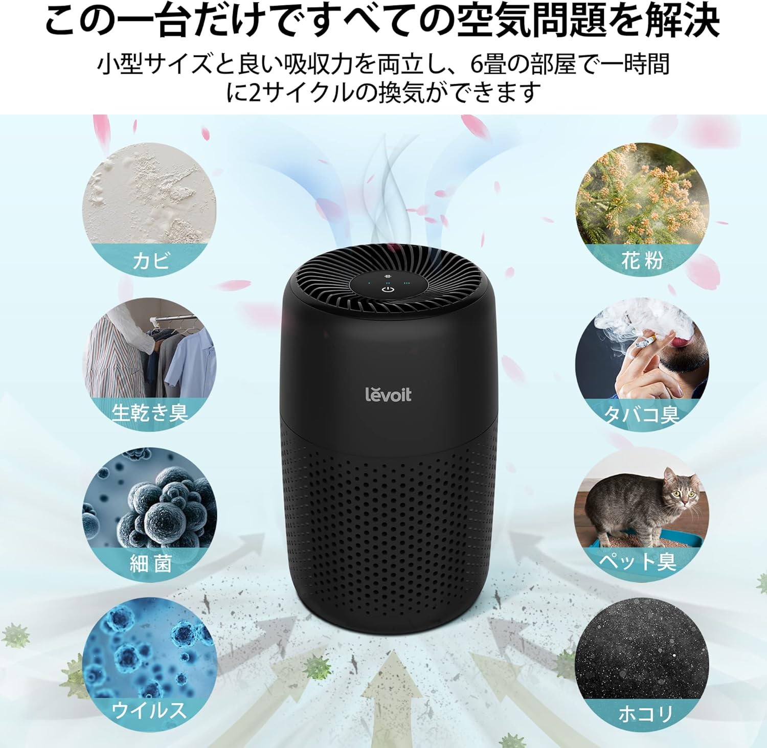 LEVOIT Air Purifiers: Bedroom Home Cleaner with Fragrance Sponge for Better Sleep, Filters Smoke, Allergies, Pet Dander