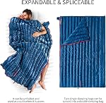 Naturehike Lightweight Rectangular Sleeping Bag 650FP/750FP Down Ultralight Compact Hiking Sleeping Bag Compressible Envelope Sleeping Bags for Camping with Carry Bag