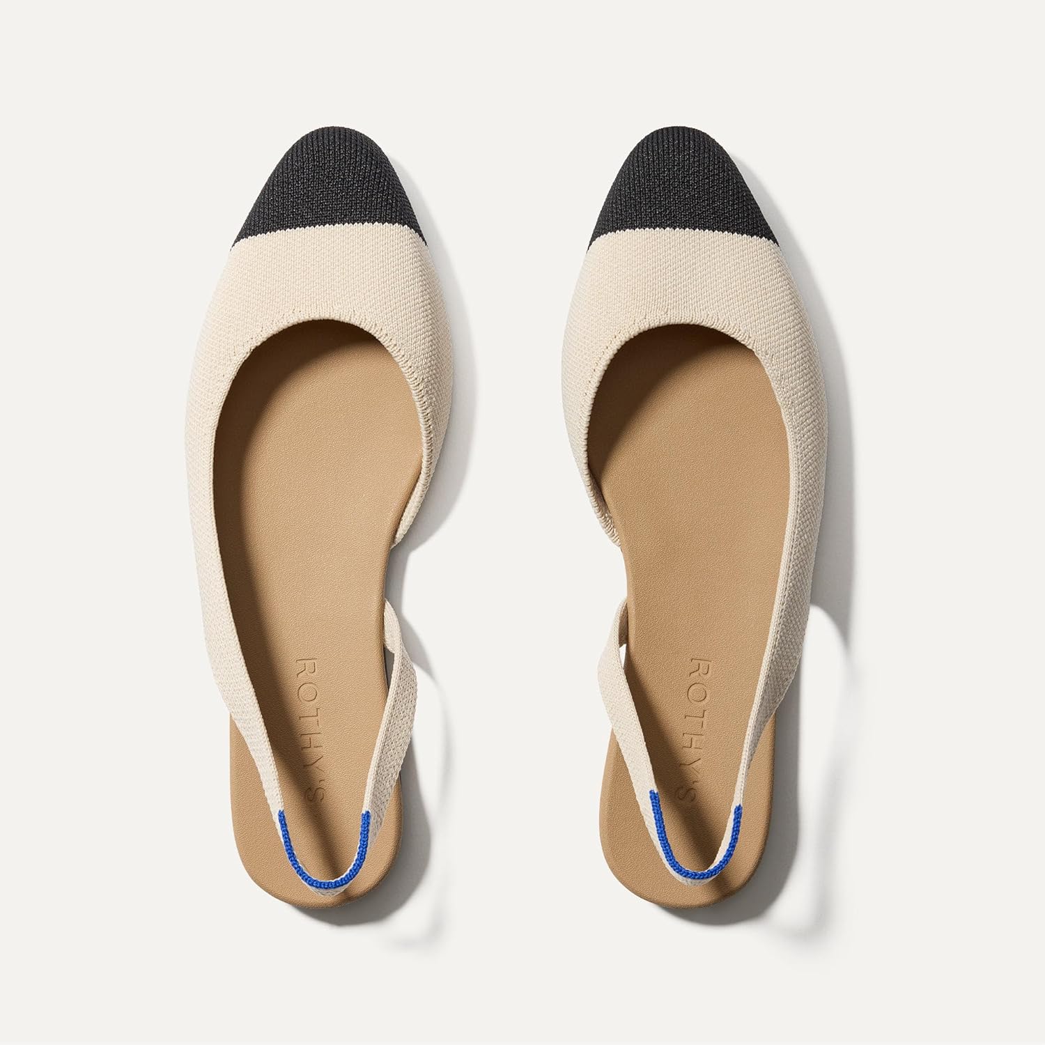 Rothy's The Almond Slingback, New Women's Slingback Flats, Closed-Toe & Back Strap for All-Day Wear, Sustainable & Washable